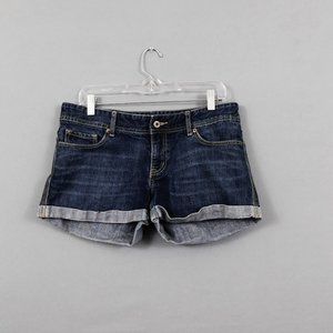 X2‎ Women Jean Shorts Dark Blue 10
